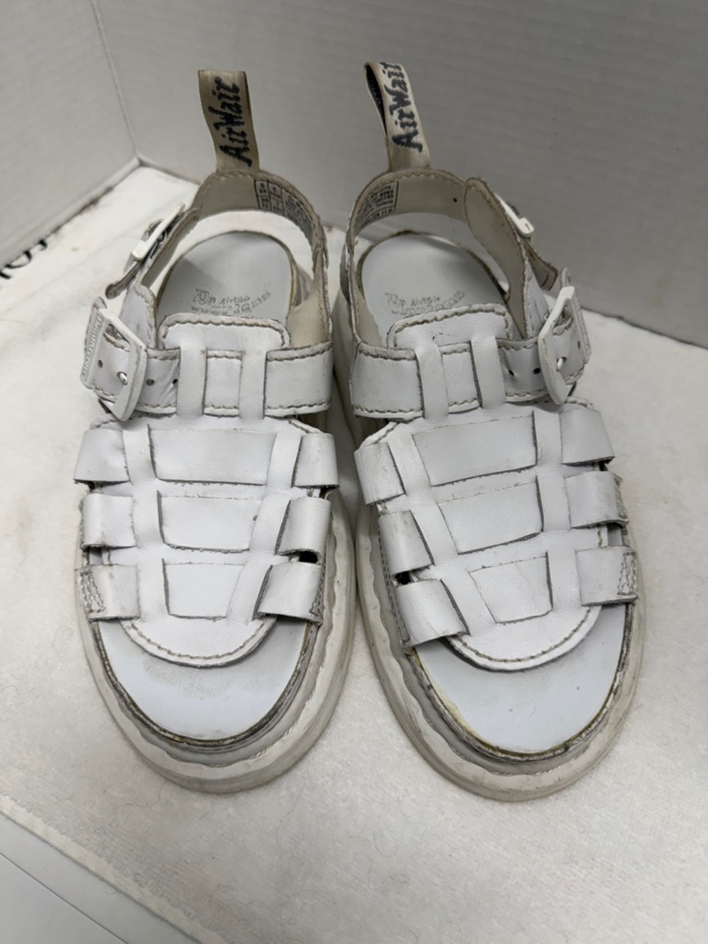 Dr. Martens White Kids Fisherman-Style Sandals